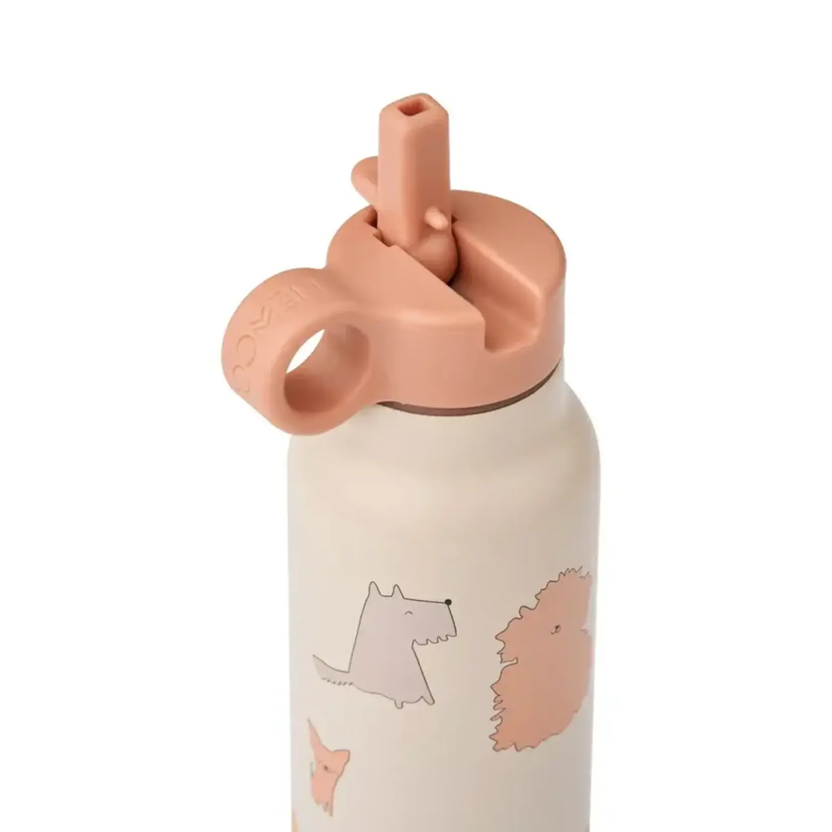 Liewood Gourde Isotherme Falk Inox 350 ML Cats and Dogs