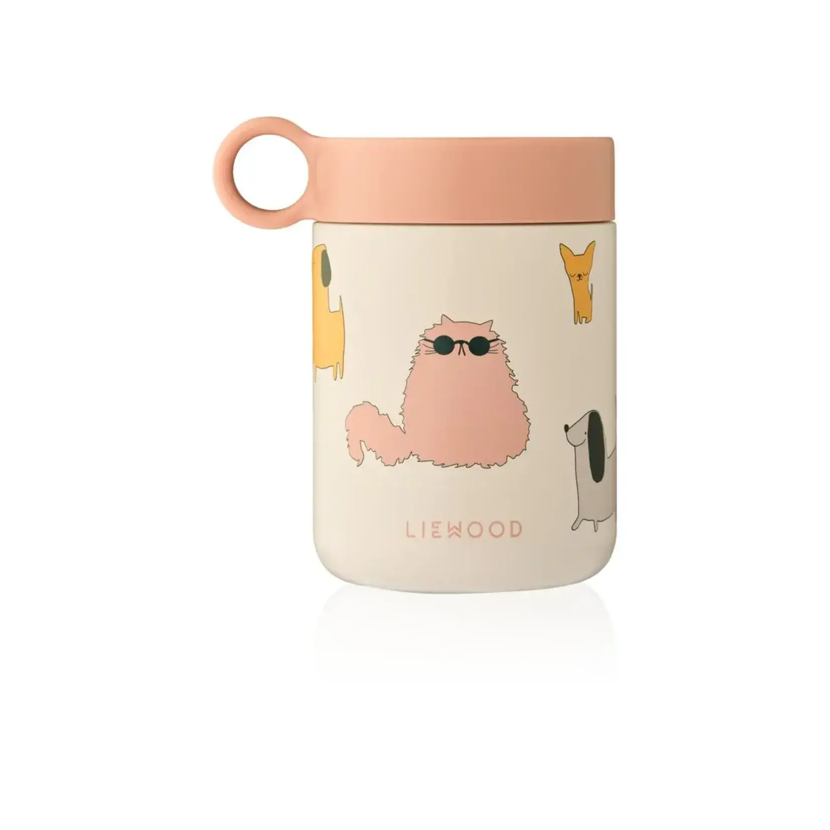 Liewood Kiani Thermo Food Jar Inox Cats and Dogs