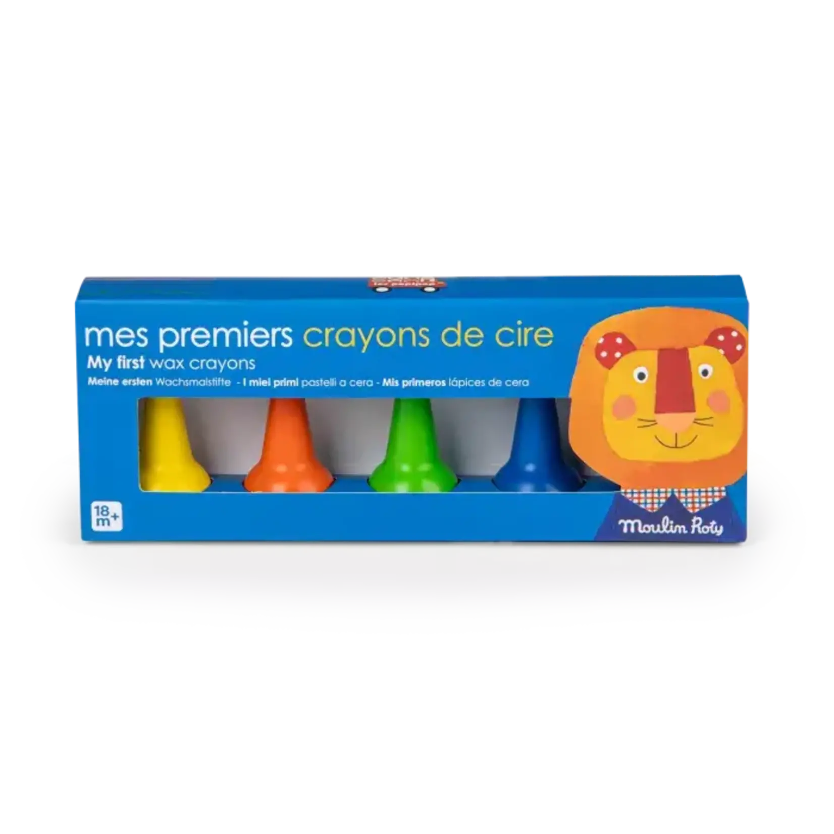 Moulin Roty 5 Crayons de Cire Les Popipop - Dès 18M