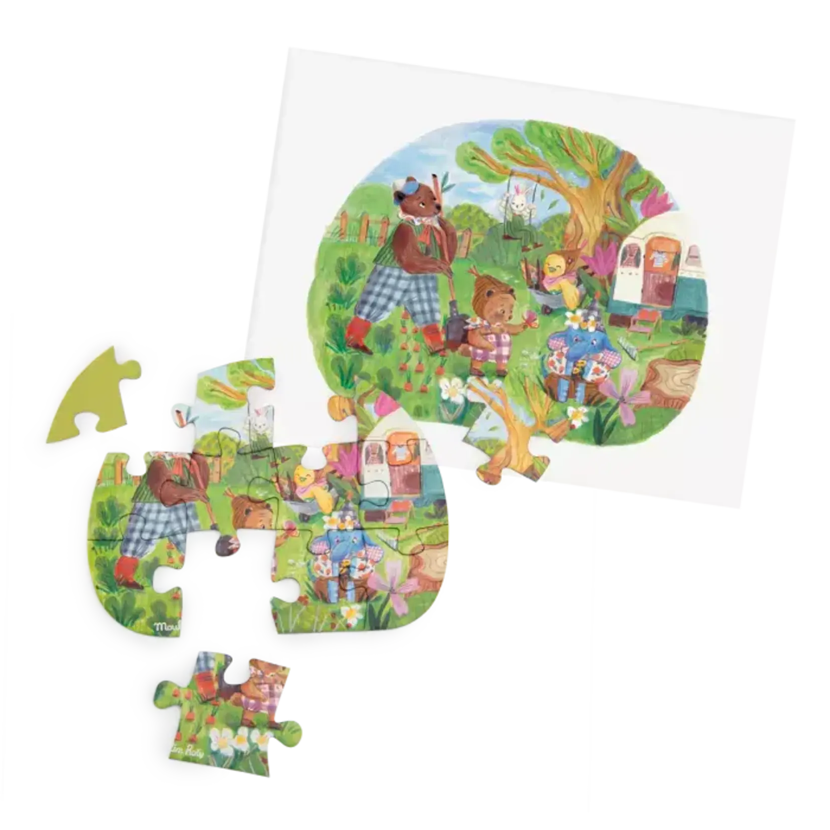Moulin Roty 4 Mini Puzzles des Repas (4x12 pcs) Les Minouchkas