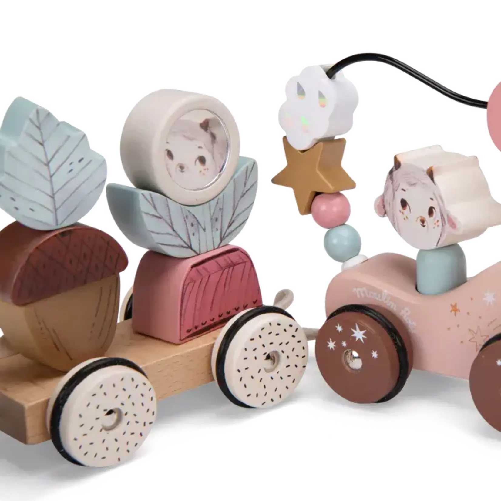 Moulin Roty Train d'activités à Tirer Après la Pluie