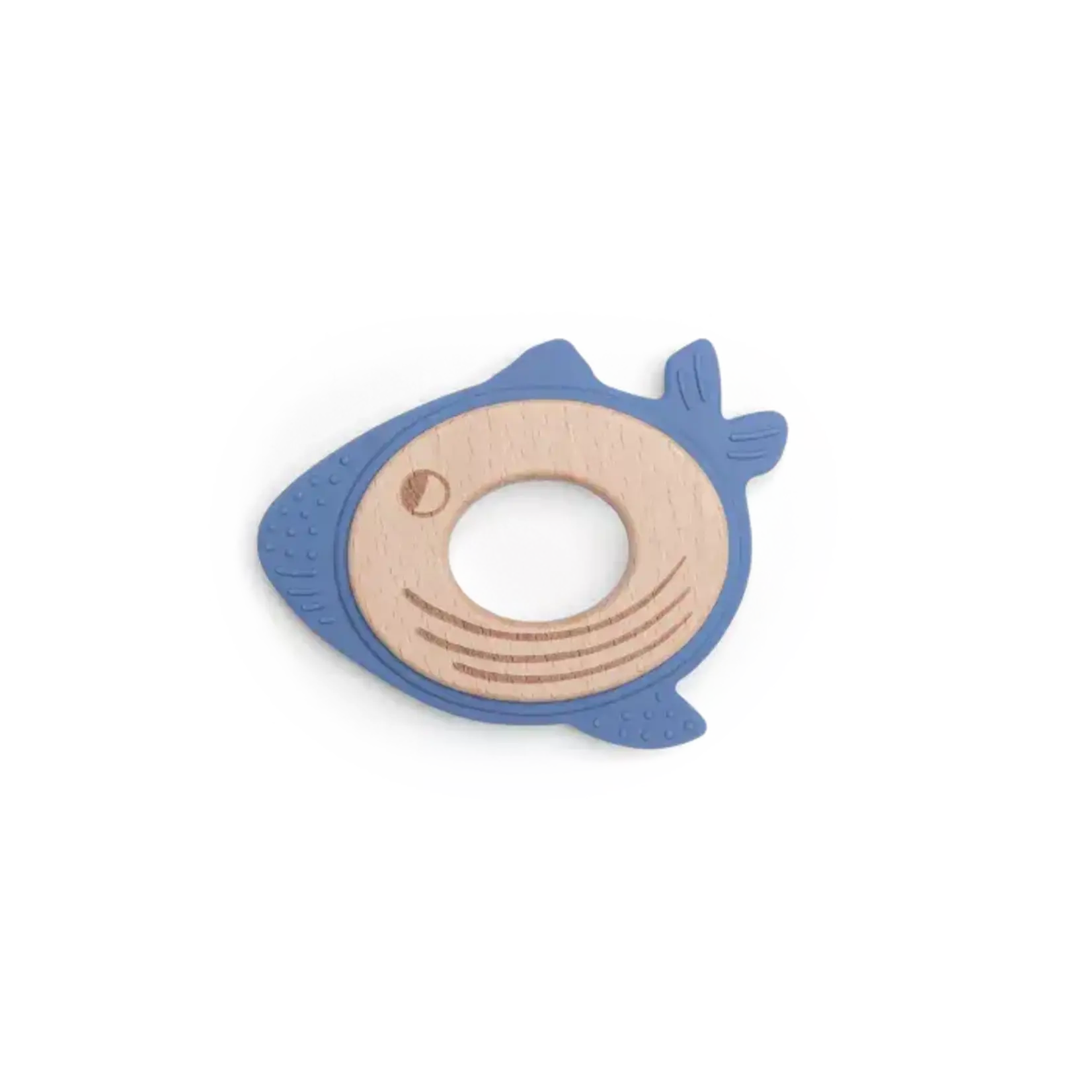 Moulin Roty Anneau de Dentition Bois et Silicone Baleine Les Aventures de Paulie
