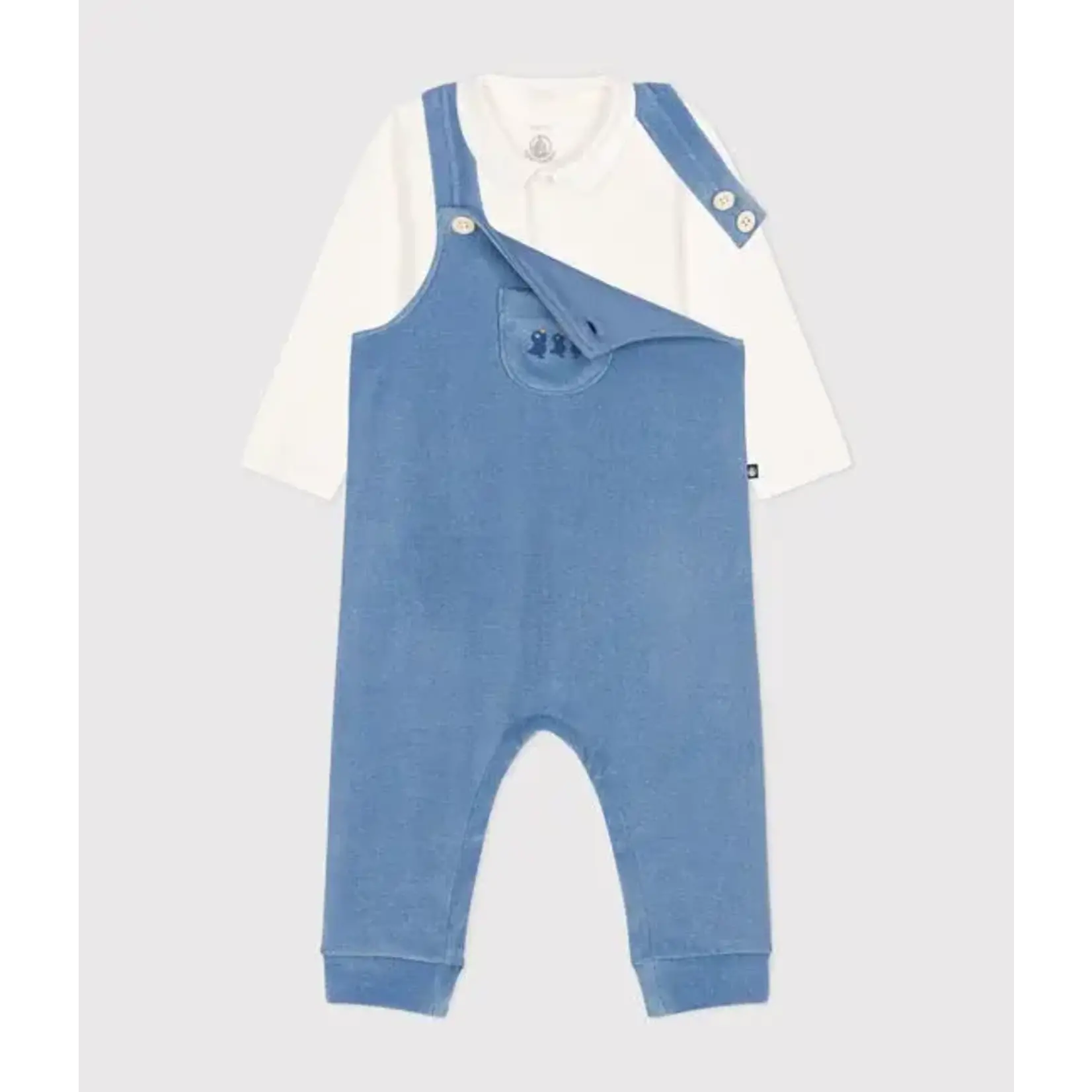 Petit Bateau Ensemble Salopette Velours + Body