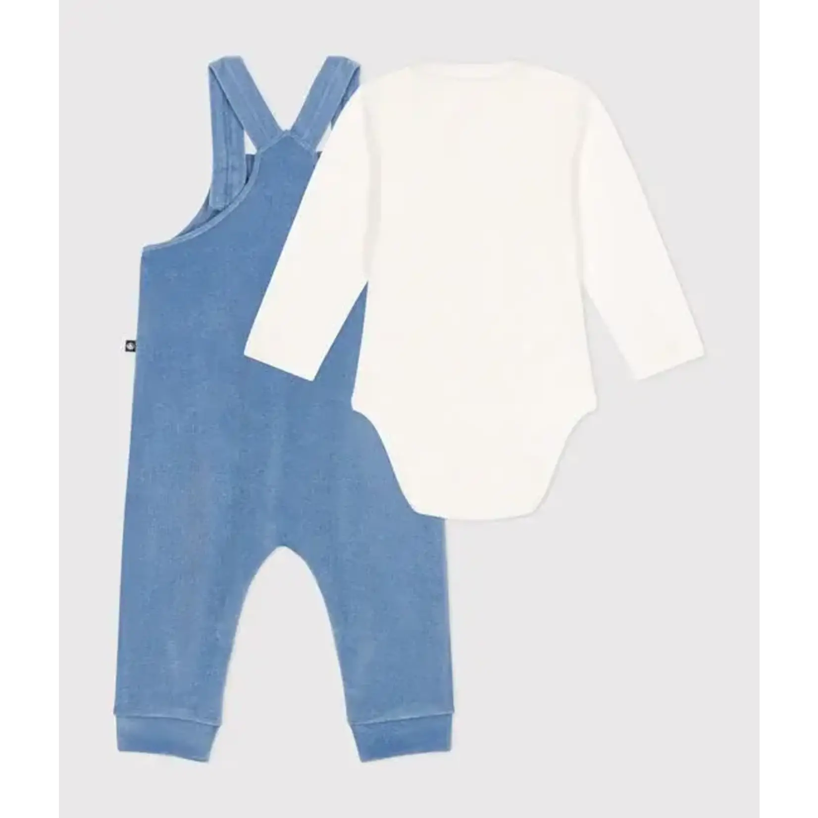 Petit Bateau Ensemble Salopette Velours + Body