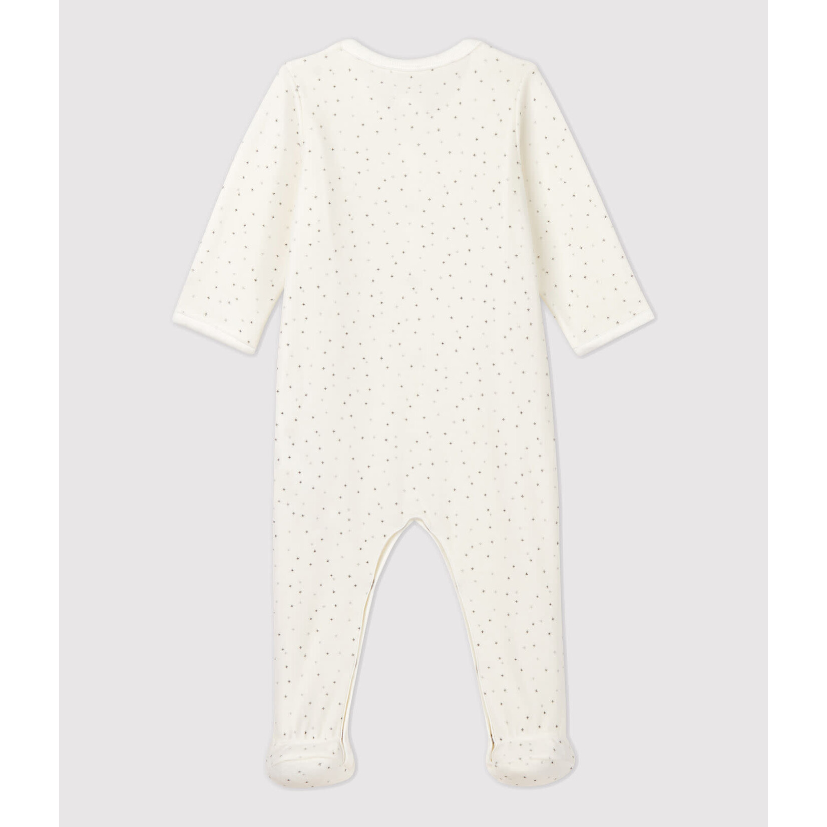 Petit Bateau Dors bien bebe velours coton bio blanc marshmallow multico