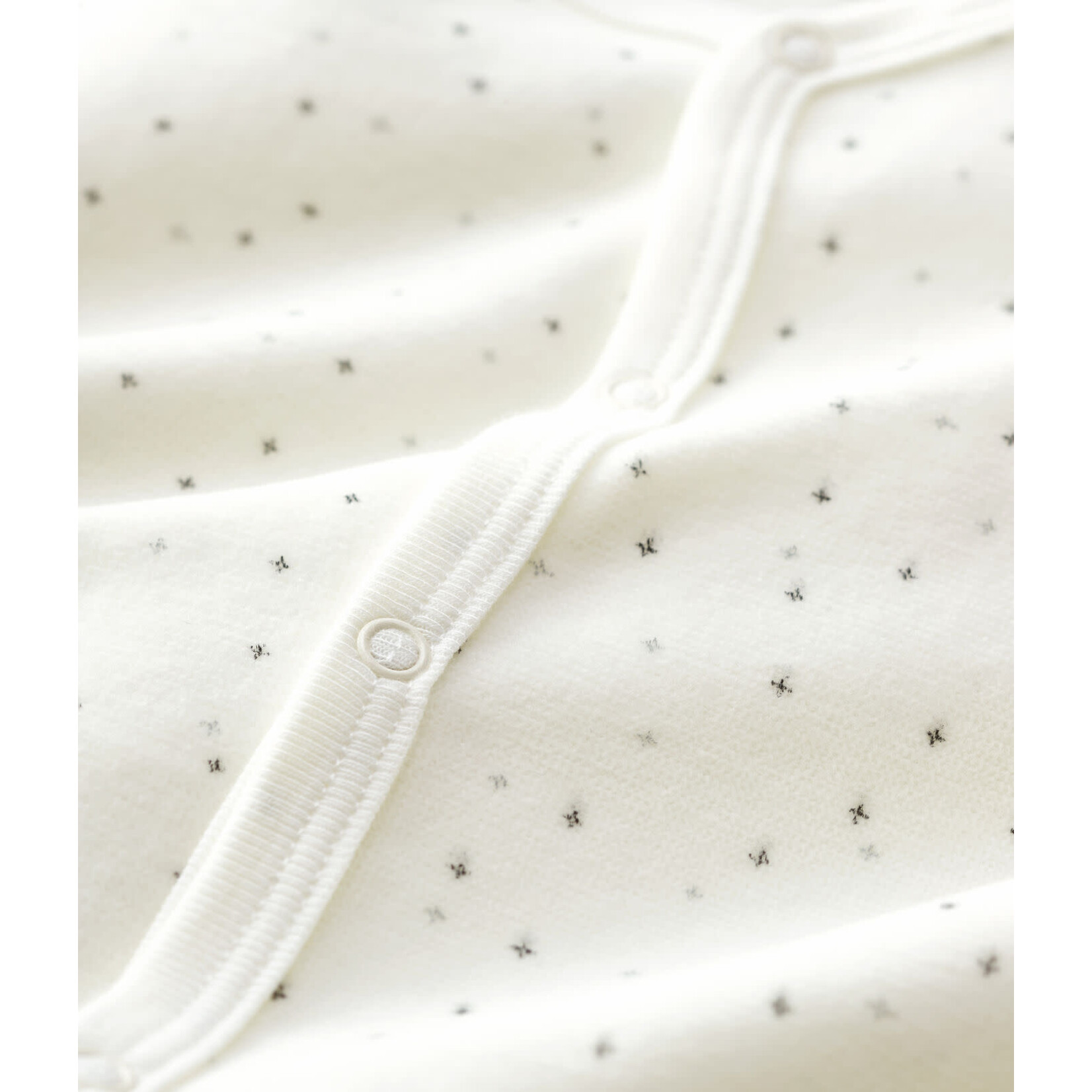 Petit Bateau Dors bien bebe velours coton bio blanc marshmallow multico