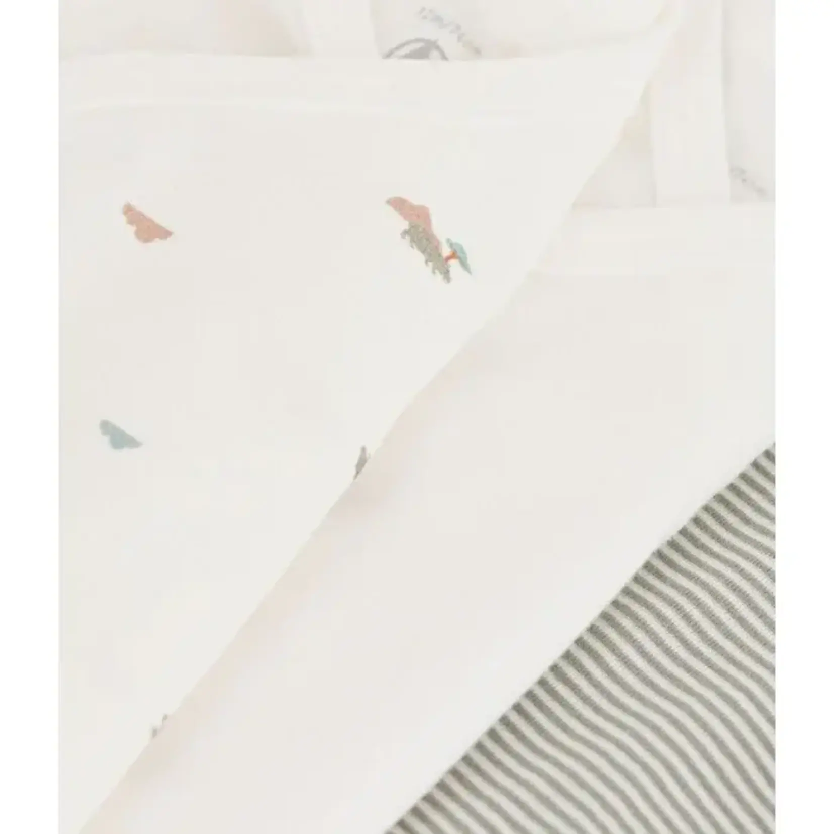 Petit Bateau Lot 3 Bodies Croisés Manches Courtes Hippo