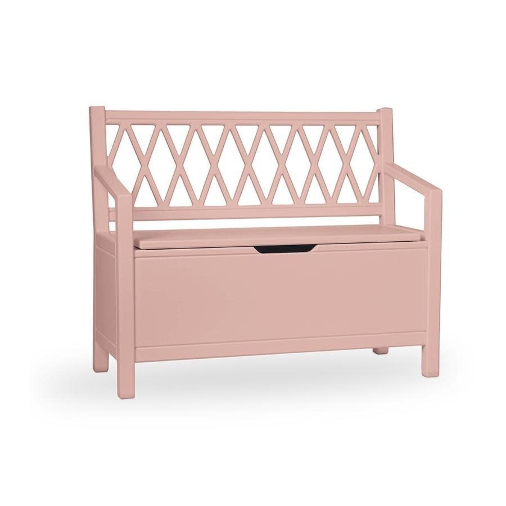 Camcam Copenhague Harlequin banc avec rangement enfant dusty rose Dusty Rose