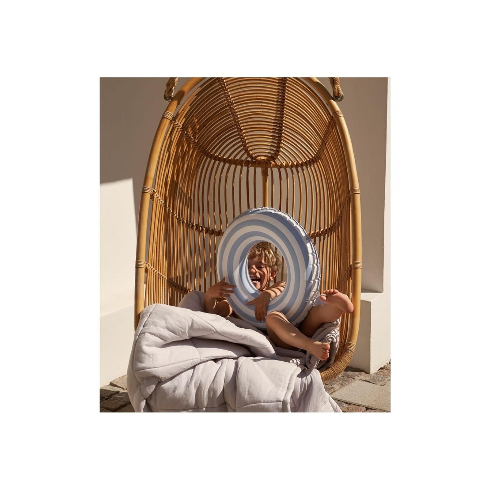 Liewood Baloo Bouée Ronde Enfant Stripe Sea Blue / Crème De La Crème 1-5A