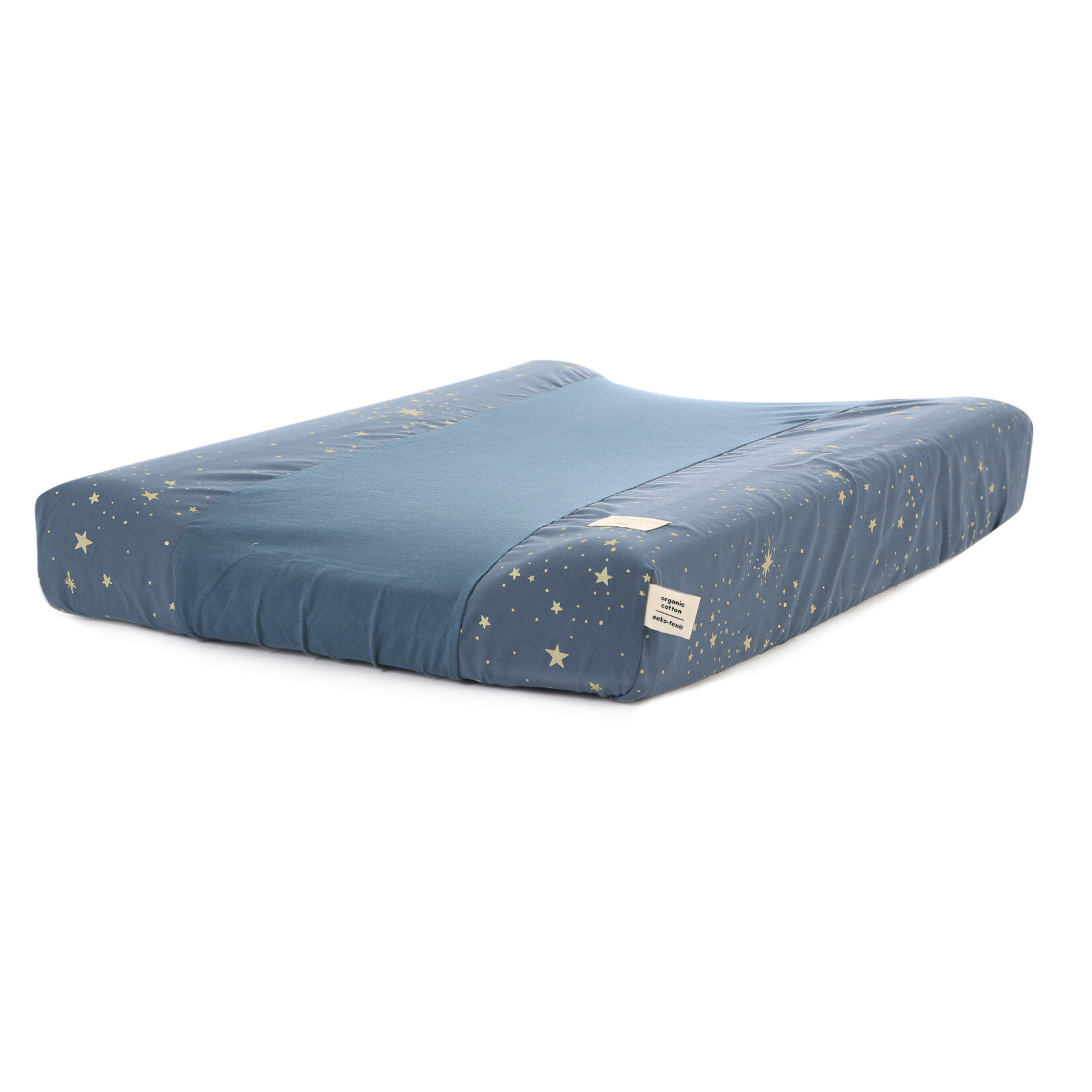 Nobodinoz Housse Coussin A Langer Calma Gold Stella Night Blue