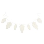 Nobodinoz Guirlande Décorative Feuilles Leaf Lin Français Off White 128 cm