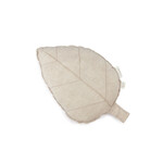 Nobodinoz Coussin feuille leaf lin français Greige 25x35