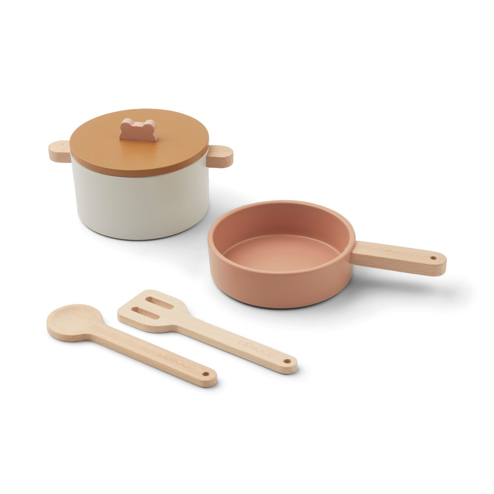 Liewood Antonio Play Cooking Set Cuisine en Bois Rose Multi Mix