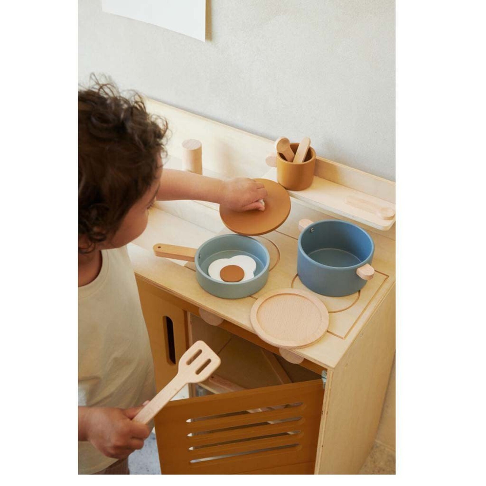 Liewood Antonio Play Cooking Set Cuisine en Bois Rose Multi Mix