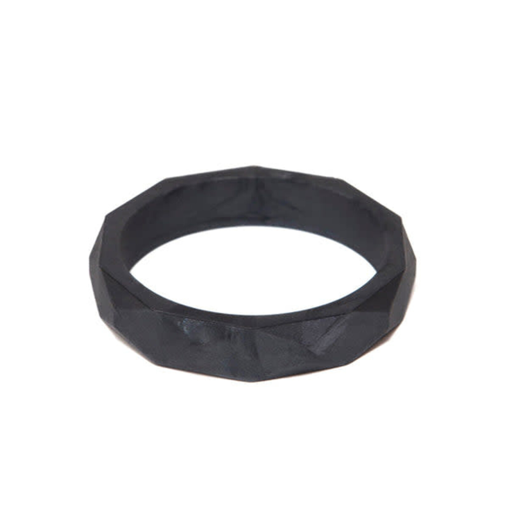 Lara & ollie Bracelet de Dentition Silicone Gunmetal black