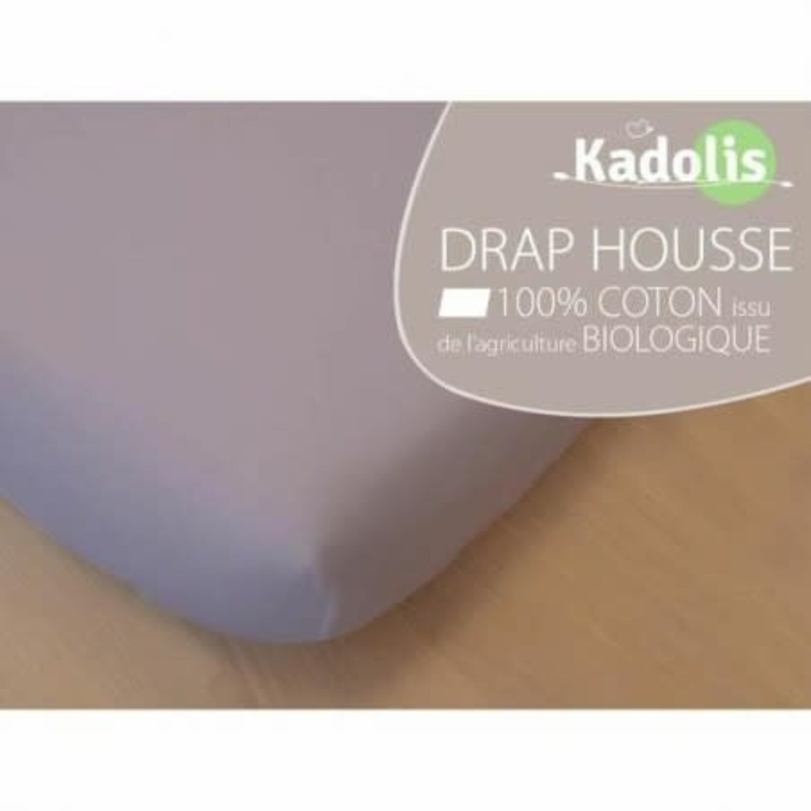 Kadolis Drap Housse Bambou Green Clim Gris Clair 60x120 cm