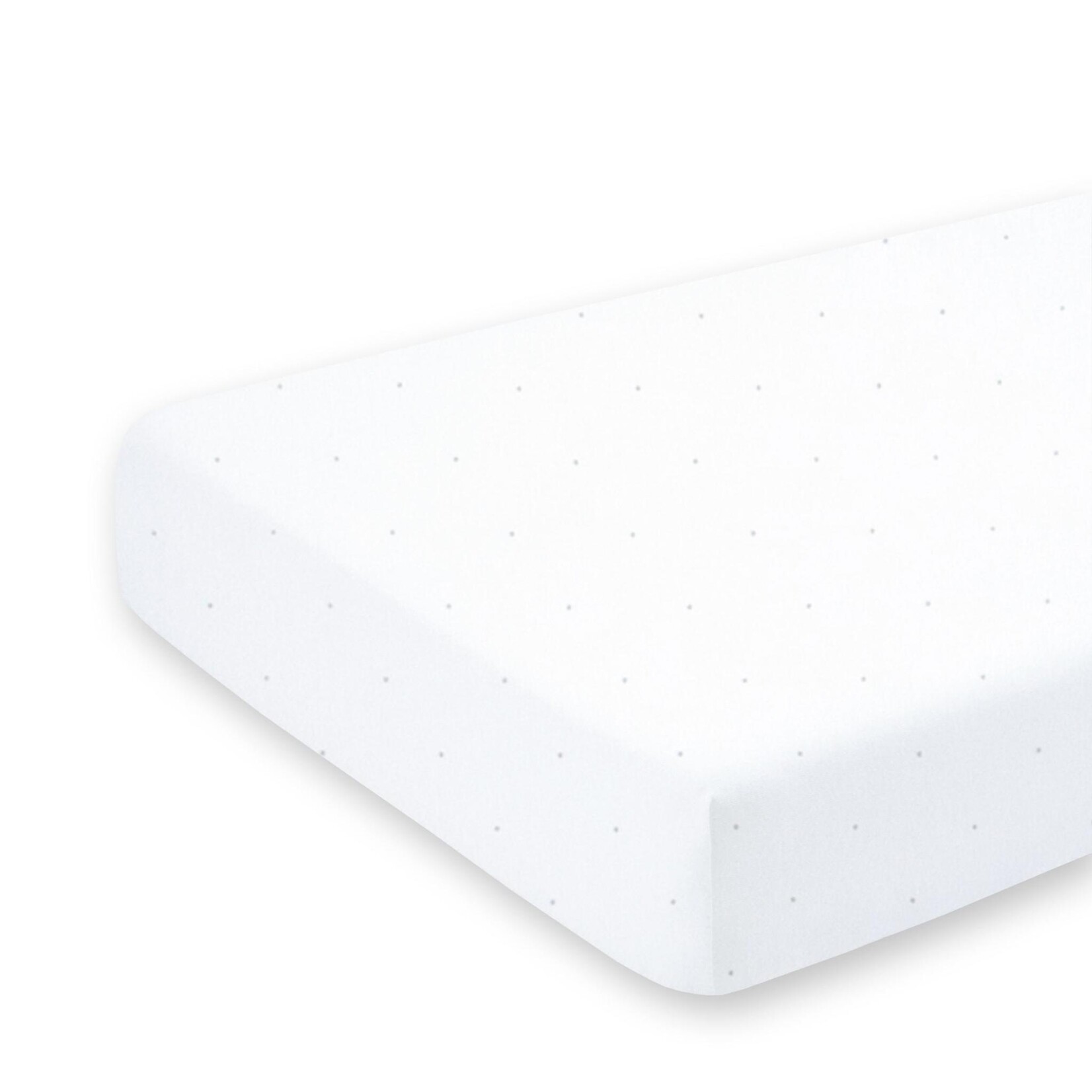 Bemini Drap Housse Lit Jersey Choux Motif Petit Pois Blanc Snow 60X120 cm
