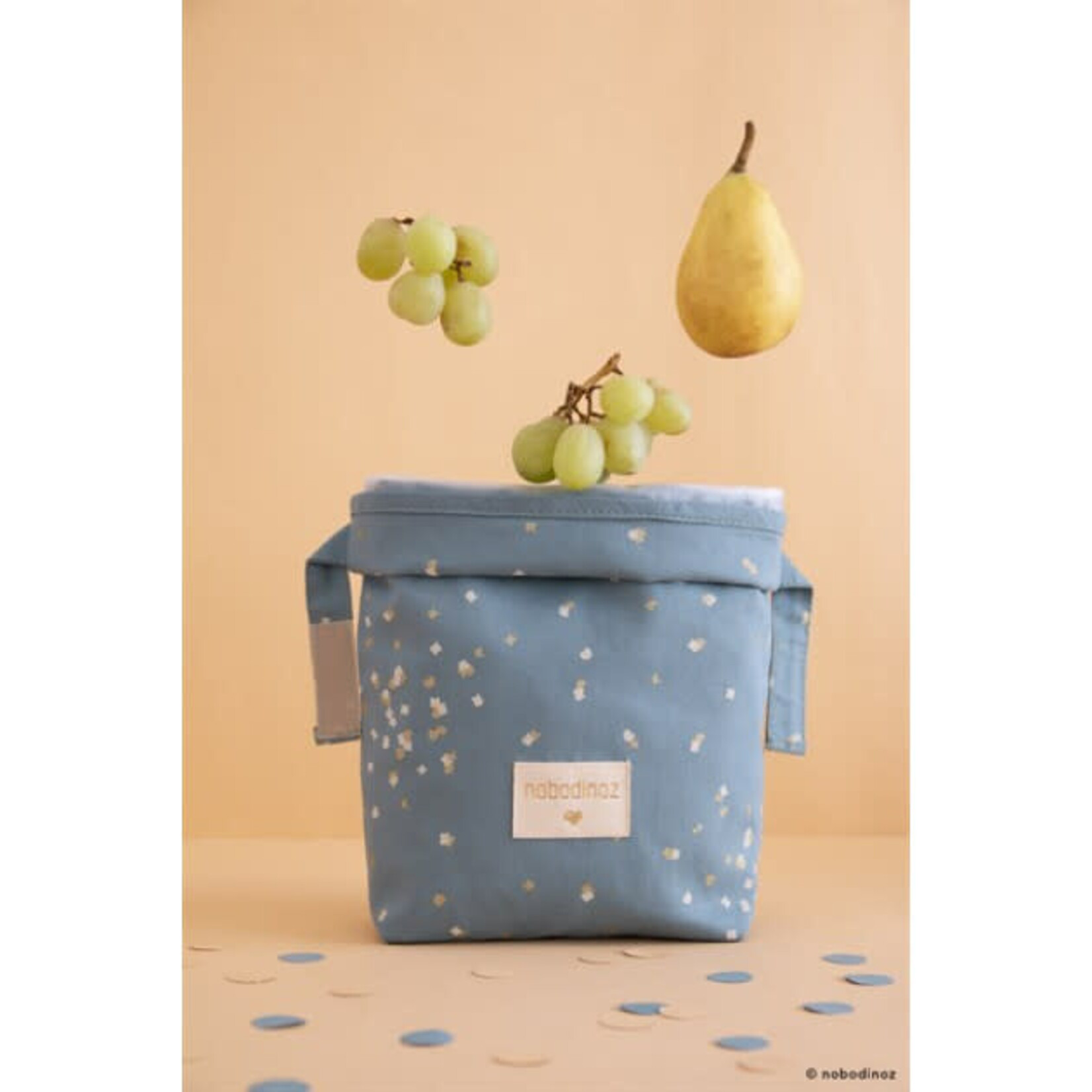 Nobodinoz Sac A Gouter Eco Lunch Too Cool Gold Confetti Magic Green