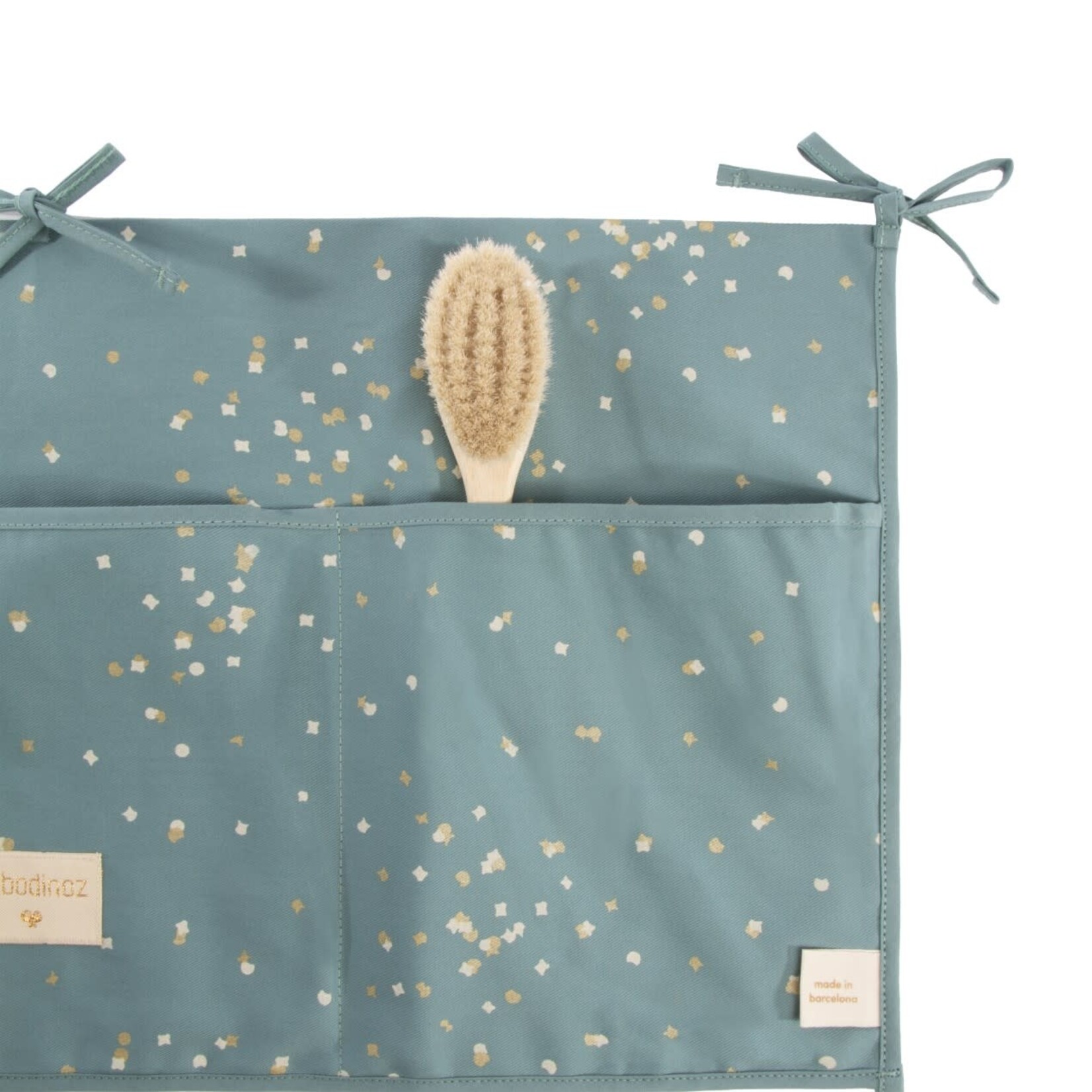 Nobodinoz Organisateur de Berceau Merlin Gold Confetti Magic Green