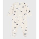 Petit Bateau Dors Bien Pyjama Bébé Molleton Crème Imprimé Pingouins
