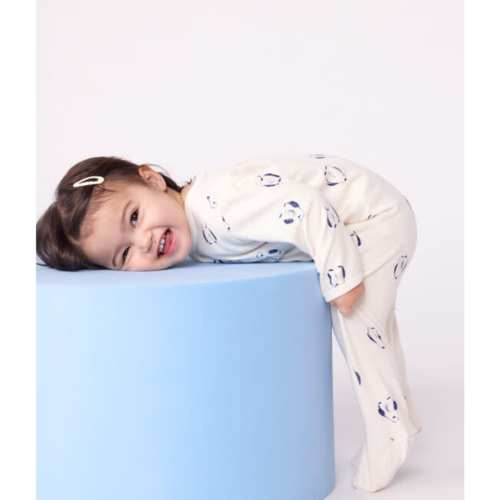 Petit Bateau Dors Bien Pyjama Bébé Molleton Crème Imprimé Pingouins