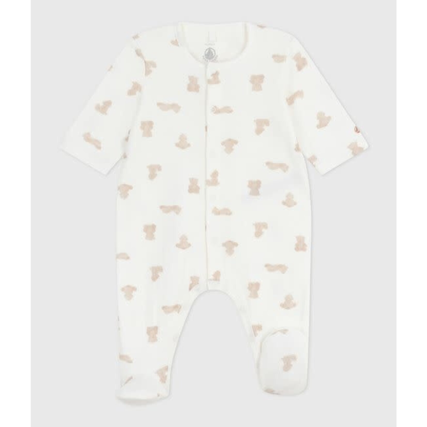 Petit Bateau Dors Bien Pyjama Bébé Tubique Blanc Imprimé Oursons