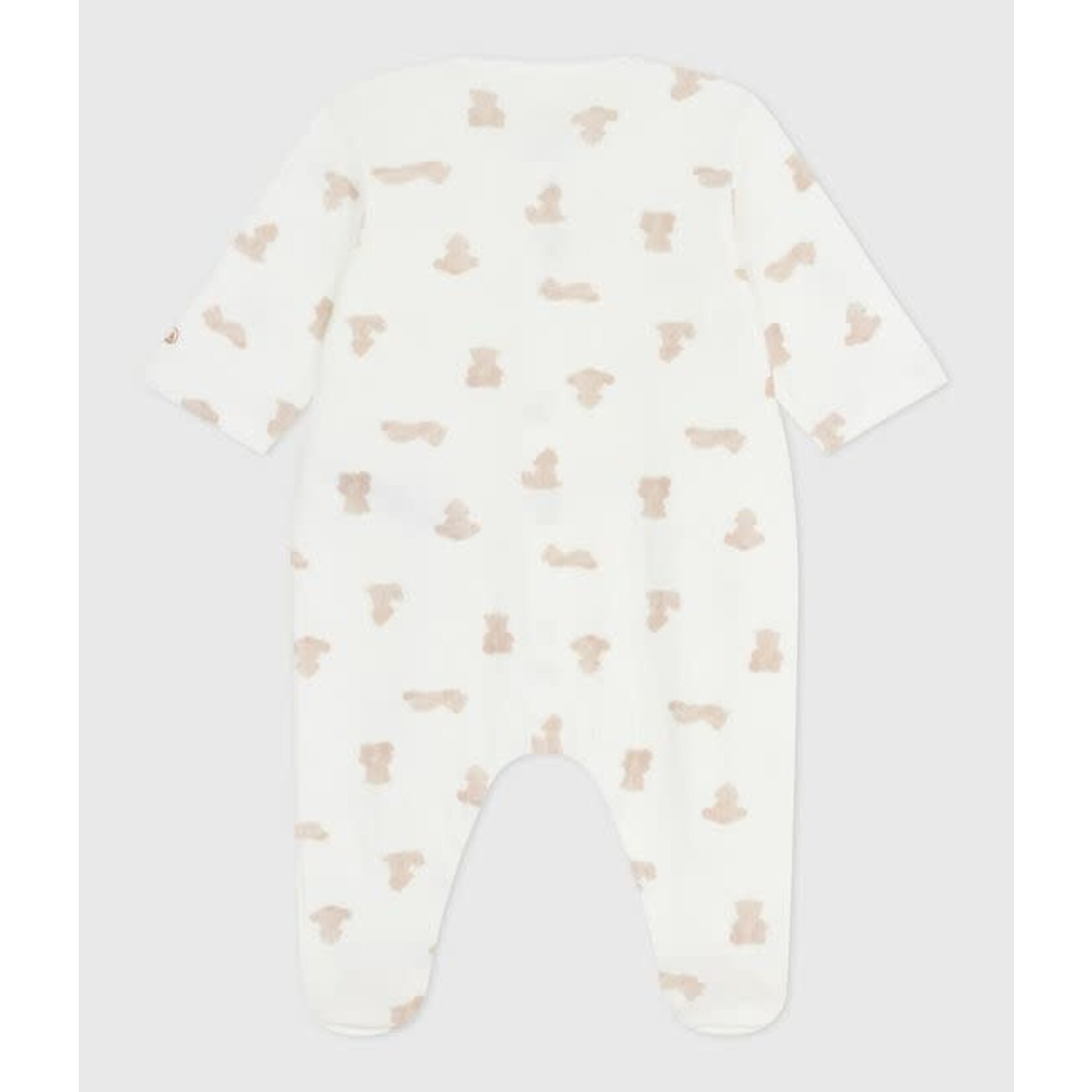 Petit Bateau Dors Bien Pyjama Bébé Tubique Blanc Imprimé Oursons