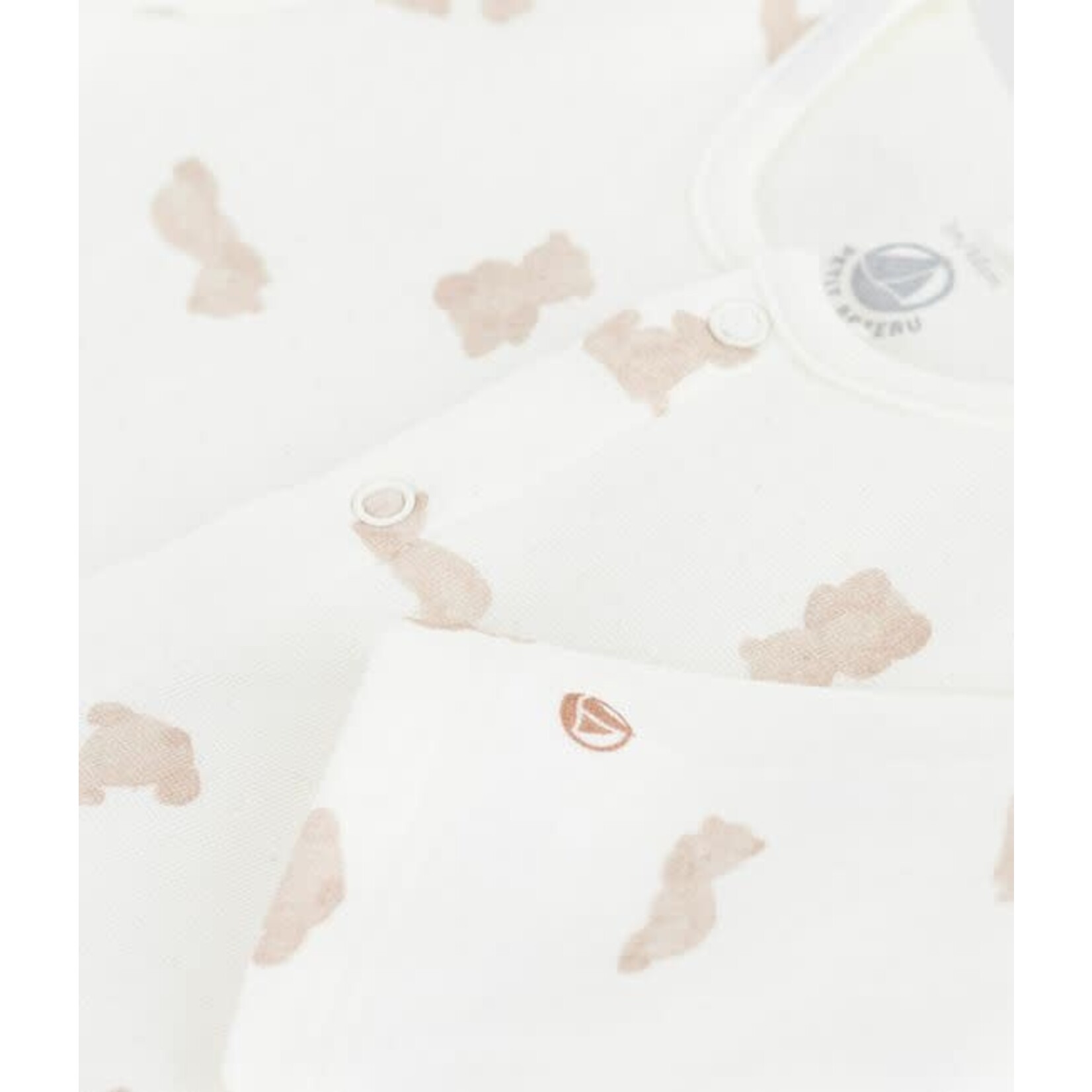 Petit Bateau Dors Bien Pyjama Bébé Tubique Blanc Imprimé Oursons