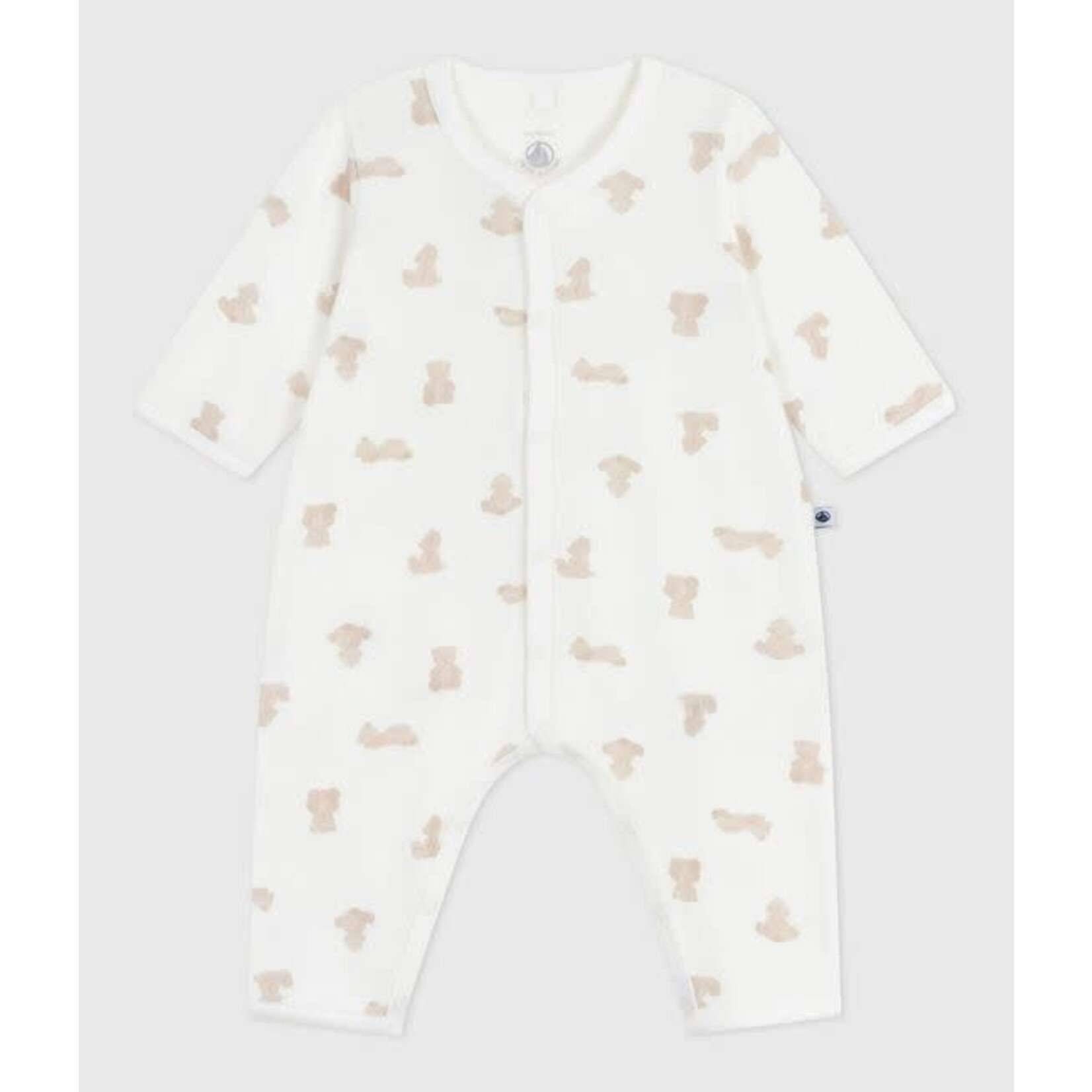 Petit Bateau Dors Bien Pyjama Sans Pieds Bébé Tubique Blanc Imprimé Oursons