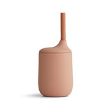 Liewood Ellis Gobelet Avec Paille En Silicone Dark Rose / Terracotta mix