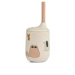 Liewood Ellis Gobelet Avec Paille En Silicone Cats and Dogs / Sandy