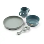 Liewood Vivi Set Repas Bébé en Silicone Arctic Sea / Ocean View