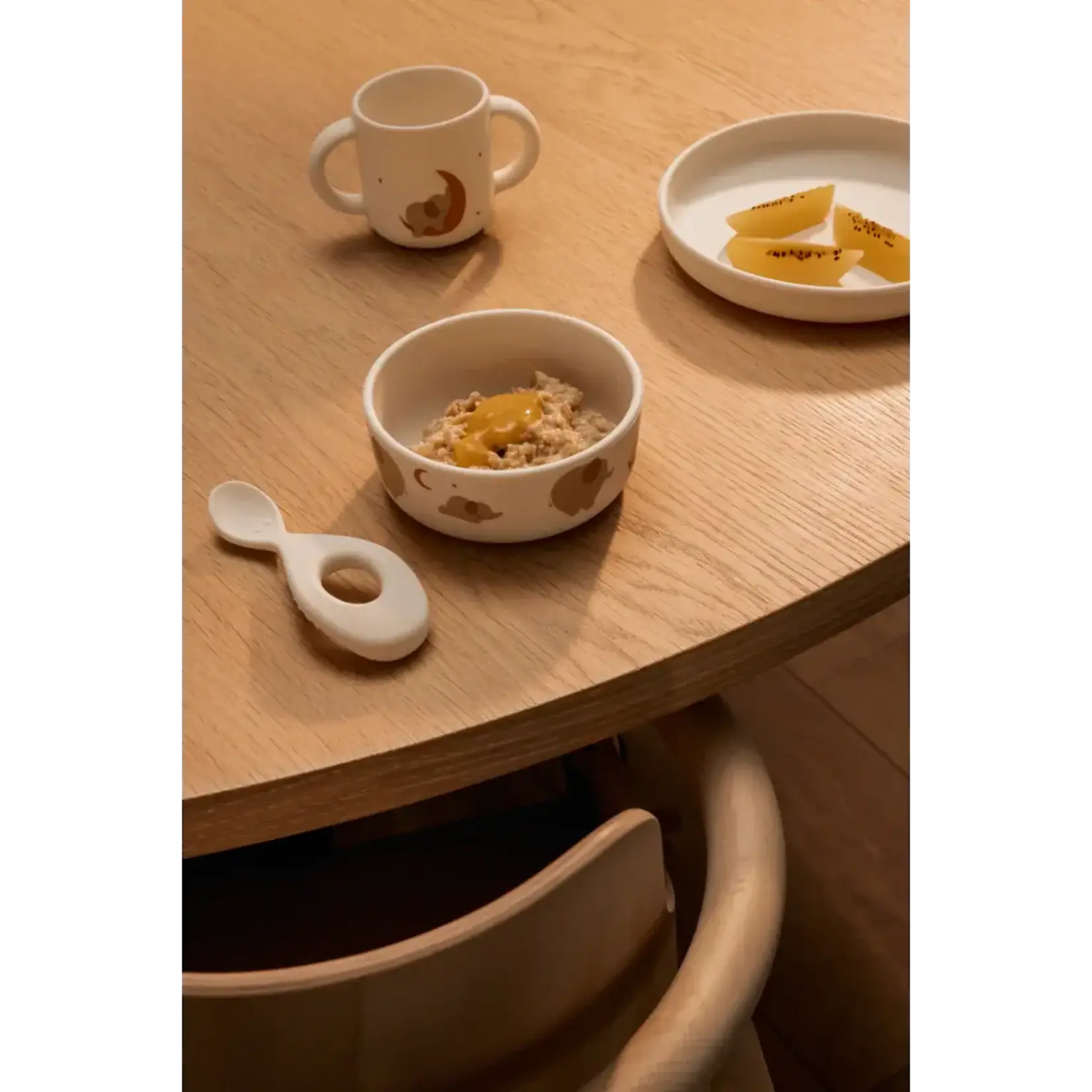 Liewood Vivi Set Repas Bébé en Silicone Elephant / Creme de la Creme