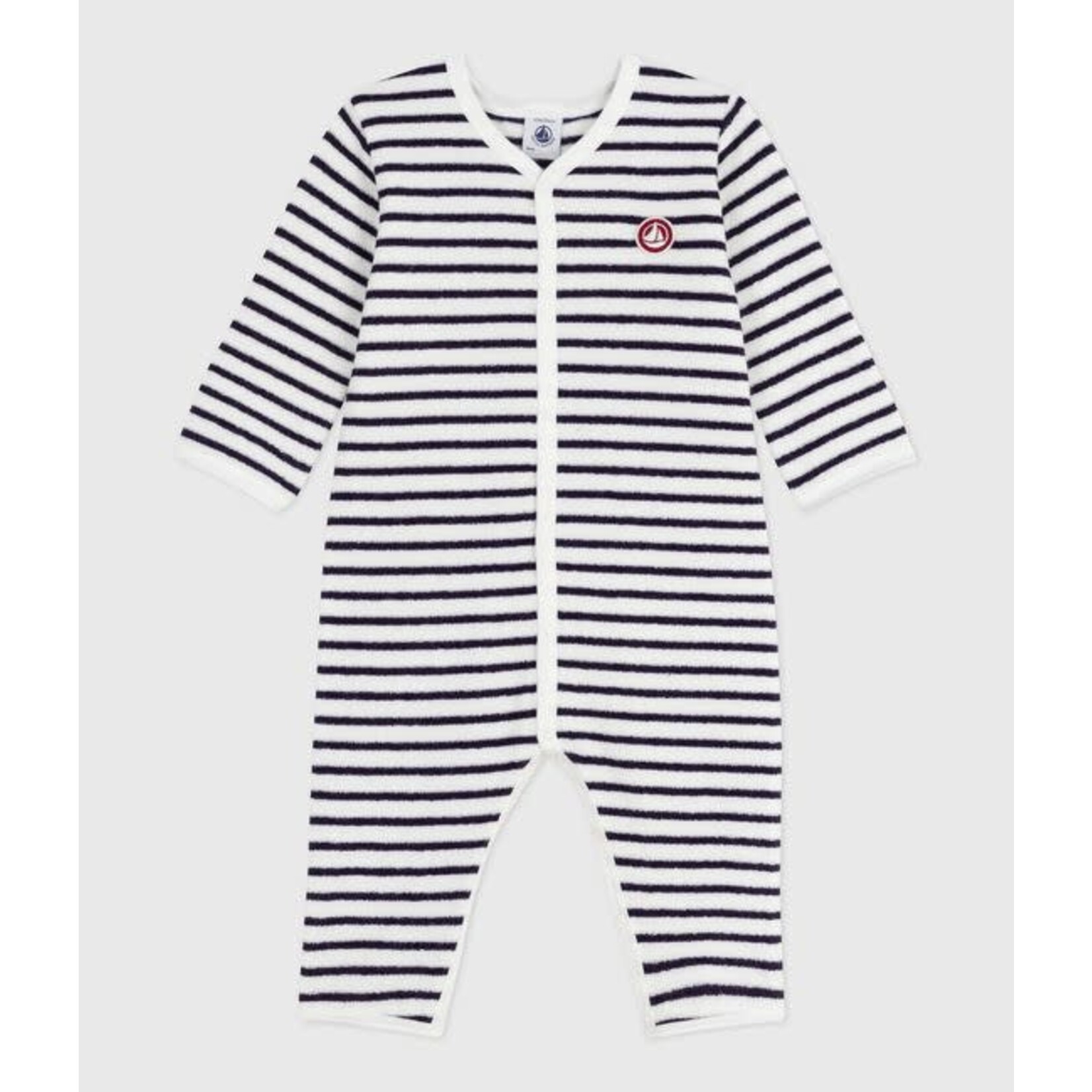 Petit Bateau Dors Bien Pyjama Bébé Sans Pieds Imprimé Marinière Coton Bio