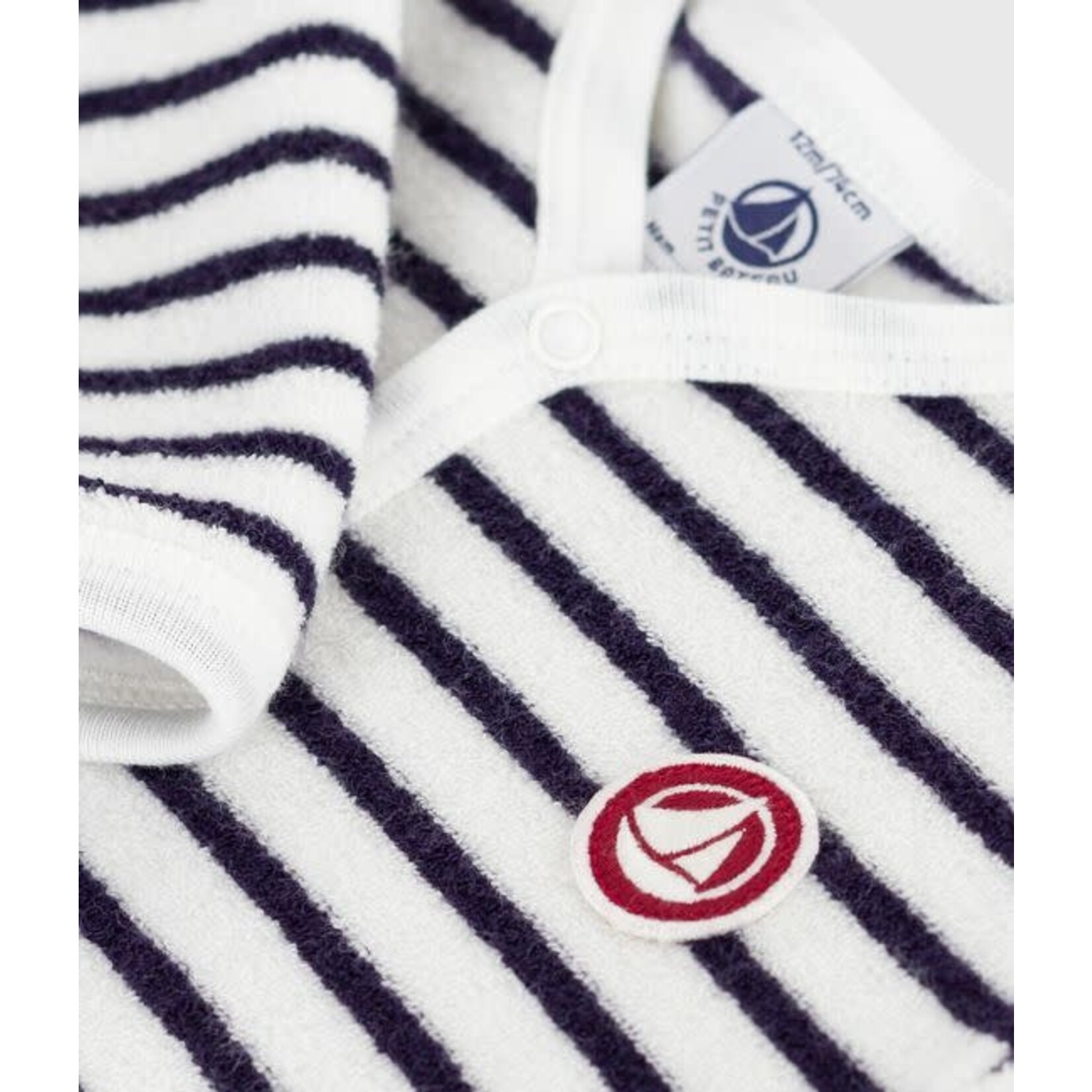 Petit Bateau Dors Bien Pyjama Bébé Sans Pieds Imprimé Marinière Coton Bio