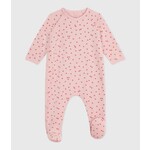 Petit Bateau Dors Bien Pyjama Bébé Rose Imprimé Pommes Coton Bio