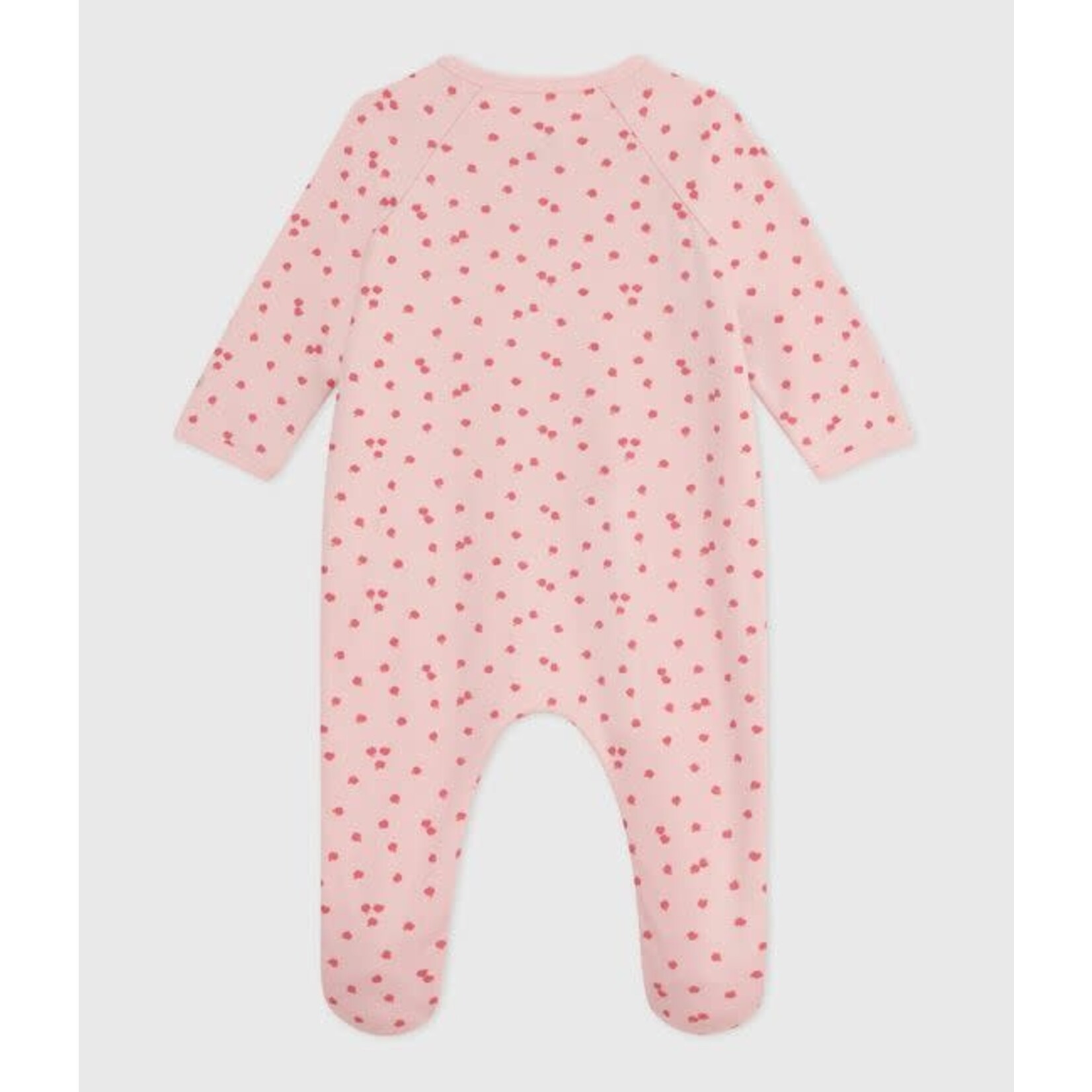 Petit Bateau Dors Bien Pyjama Bébé Rose Imprimé Pommes Coton Bio