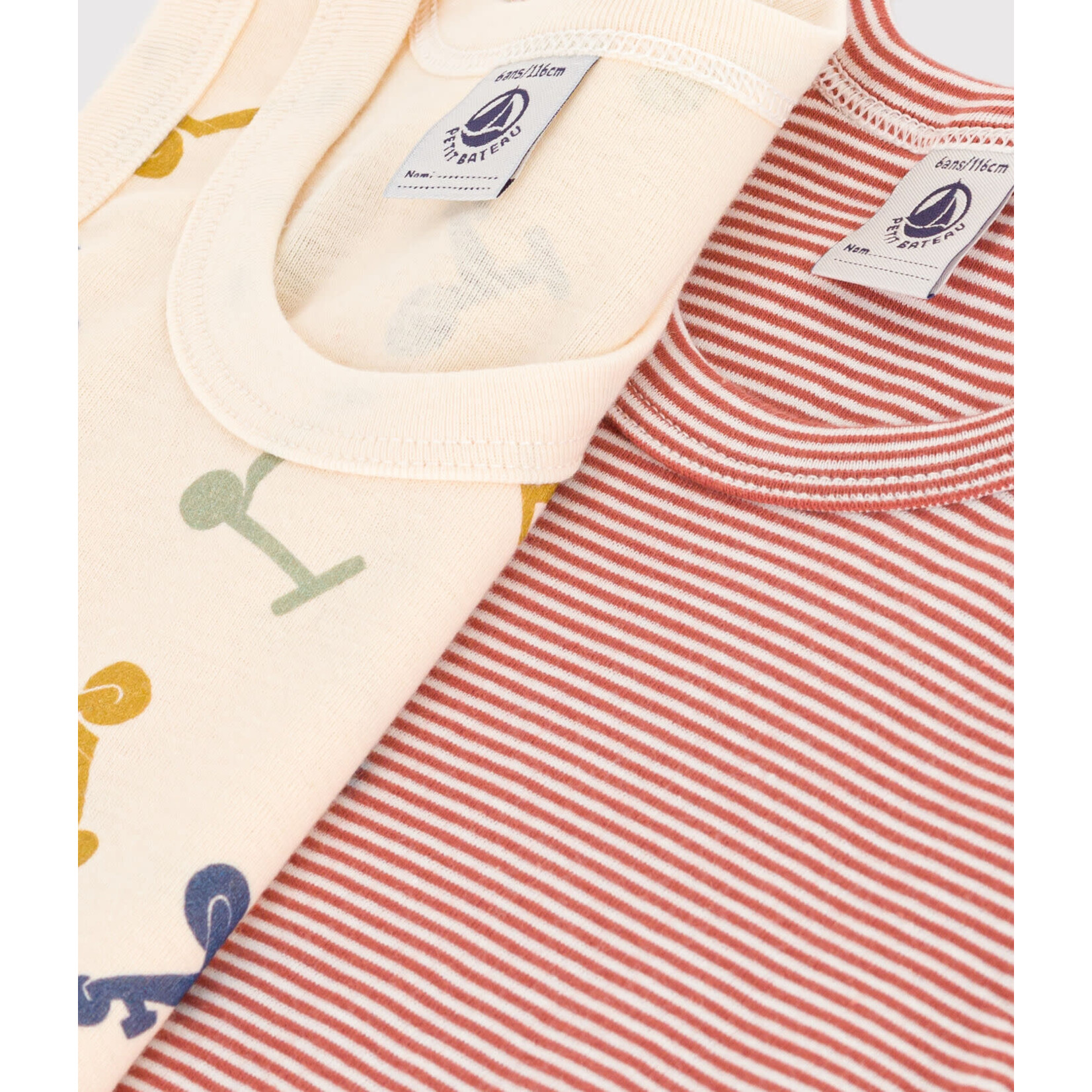 Petit Bateau Lot de 2 débardeurs trottinettes colorées en coton bio enfant