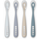 Beaba Lot de 4 Cuillères 1er Age Silicone