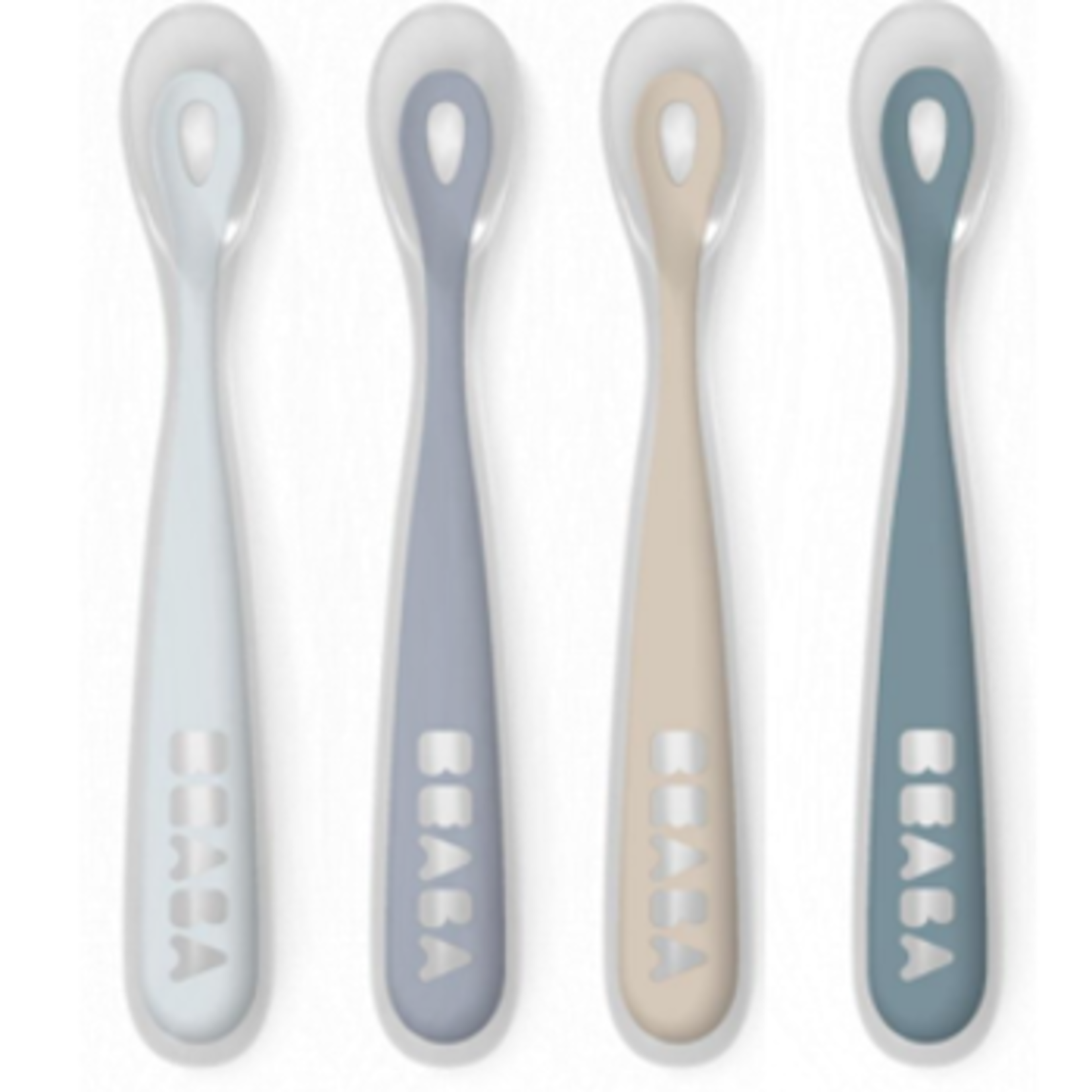 Beaba Lot de 4 Cuillères 1er Age Silicone