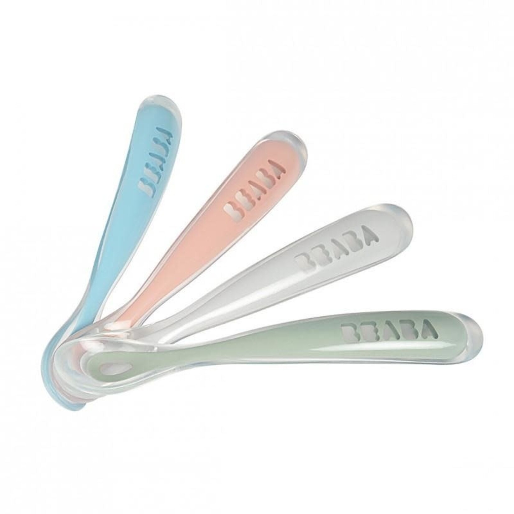 Beaba Lot de 4 Cuillères 1er Age Silicone