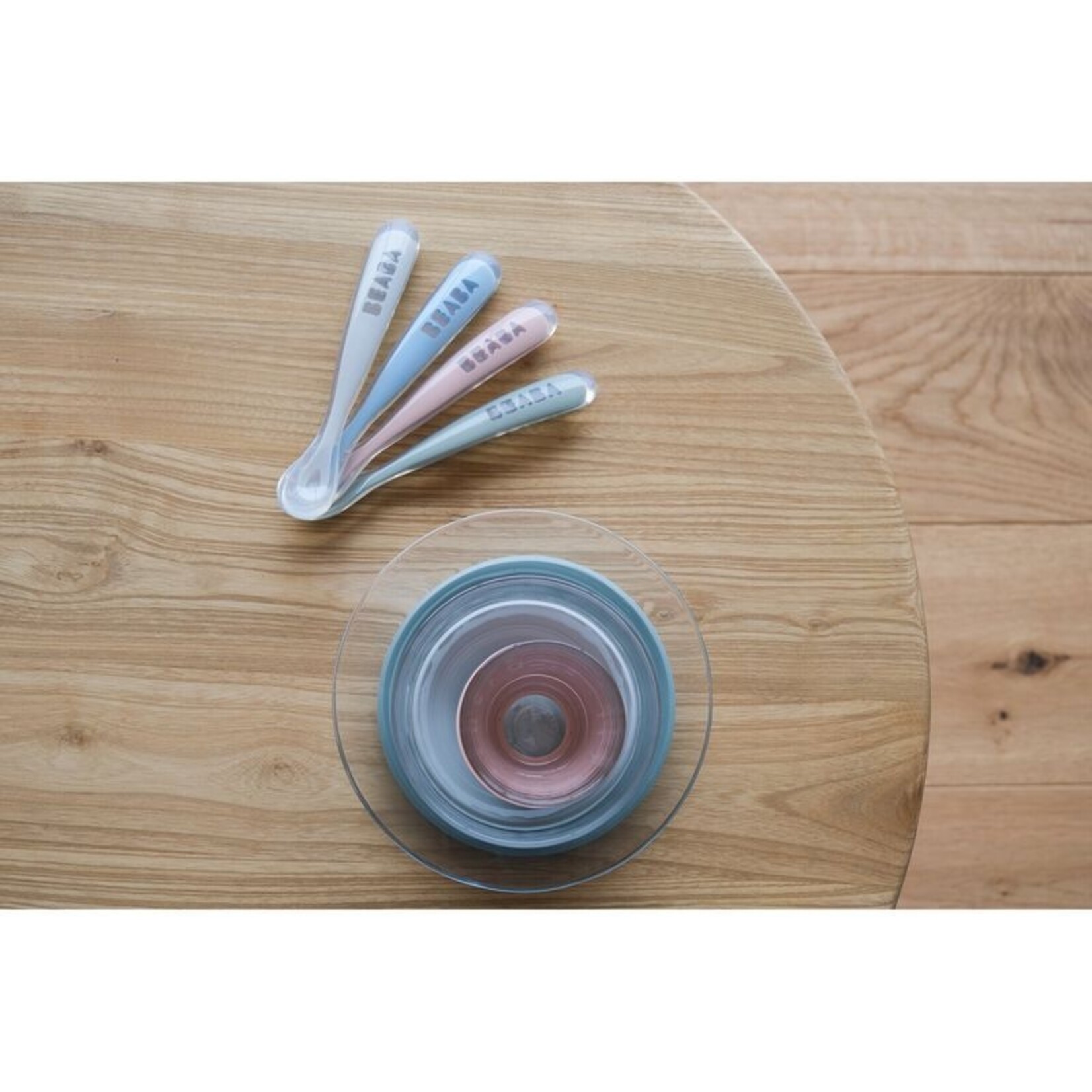 Beaba Lot de 4 Cuillères 1er Age Silicone