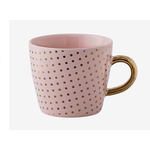 Tasse Mug Henrietta Powder Gold Dots, gold handle Powder