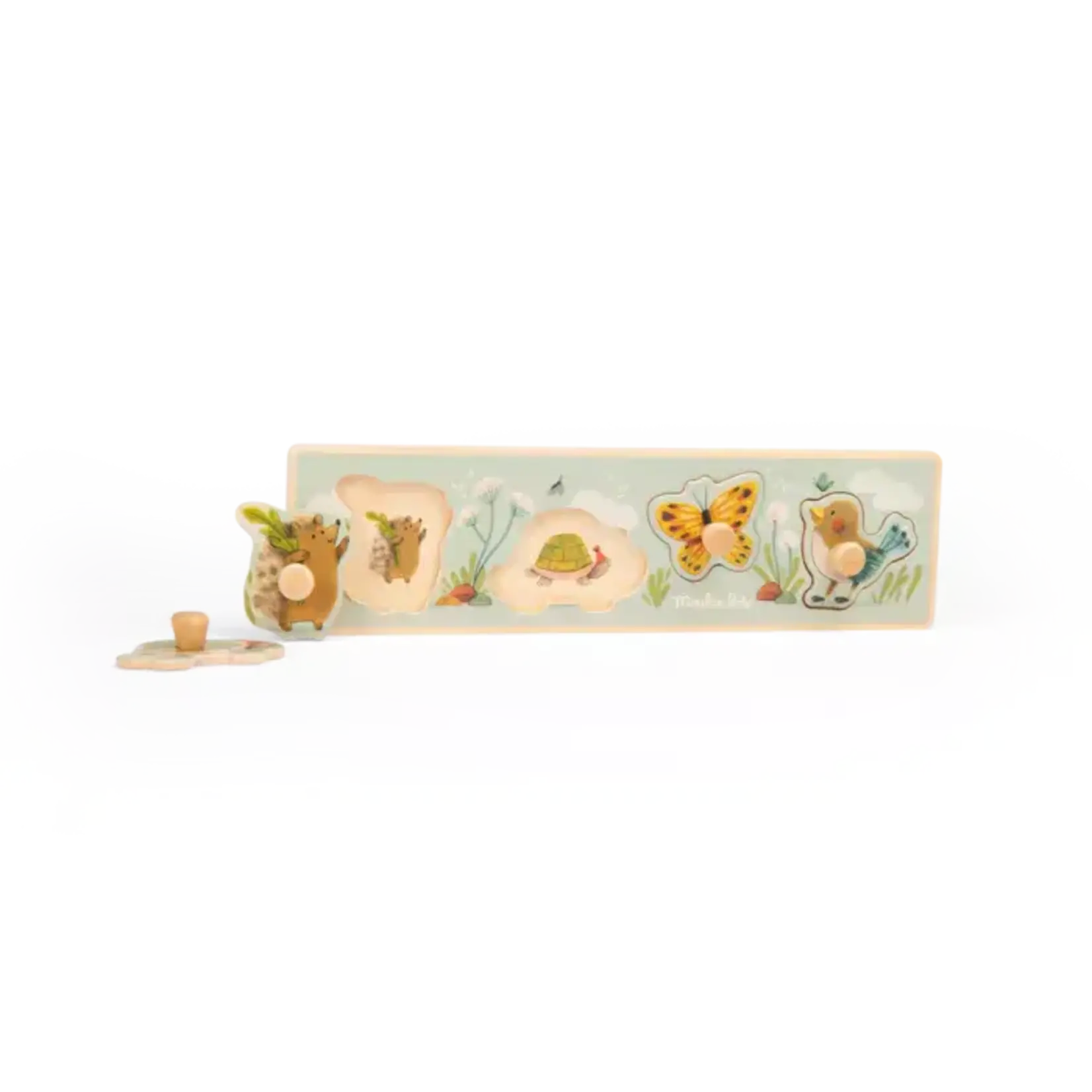 Moulin Roty Puzzle Encastrable 4 Animaux Trois Petits Lapins - Dès 12M