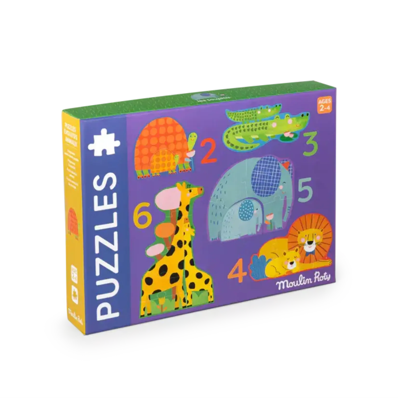 Moulin Roty Puzzles évolutifs animaux (20 pcs) - Les Toupitis - 2-4A