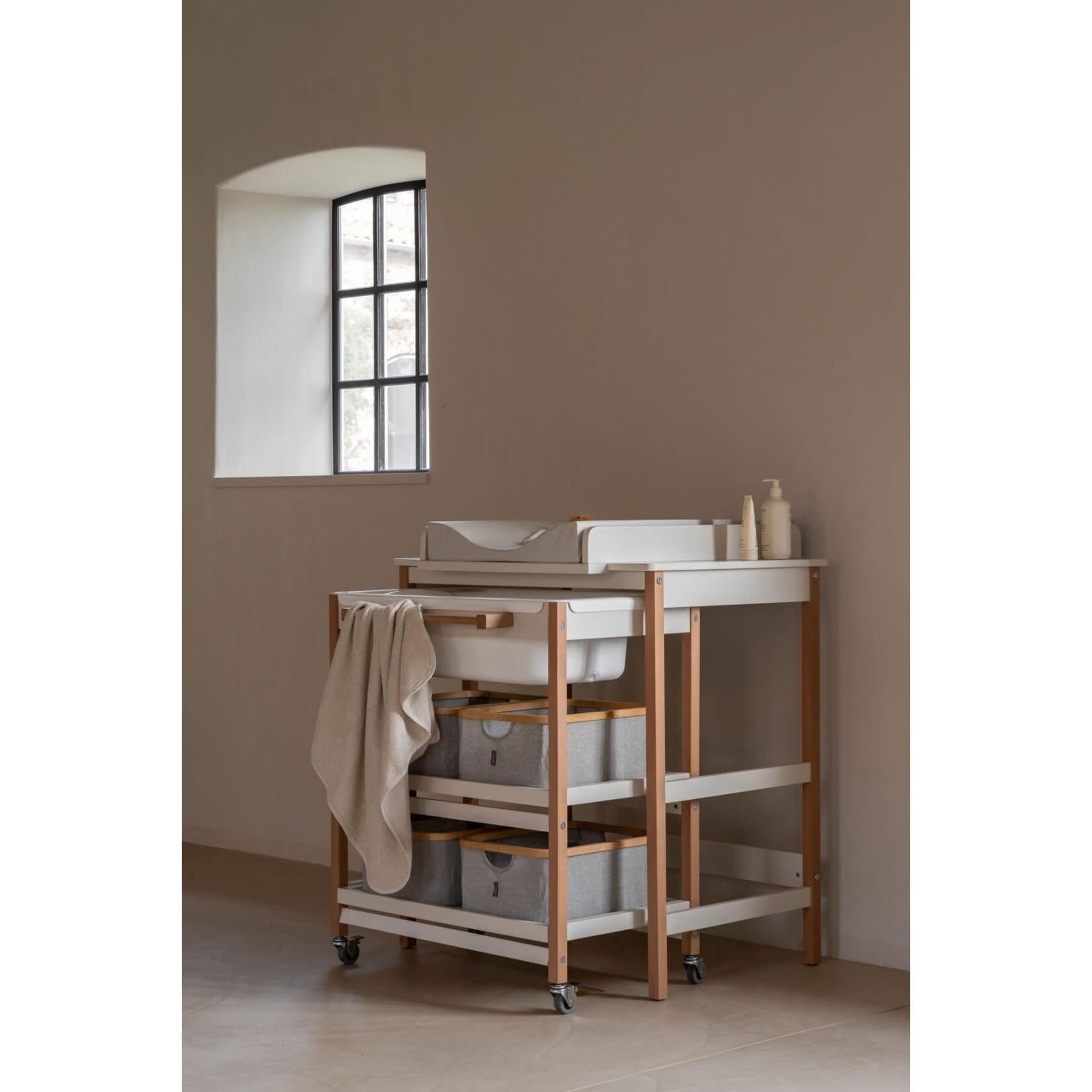 Quax Panier Coton Bambou pour Meuble de Bain Smart et Hip 38x30x16H