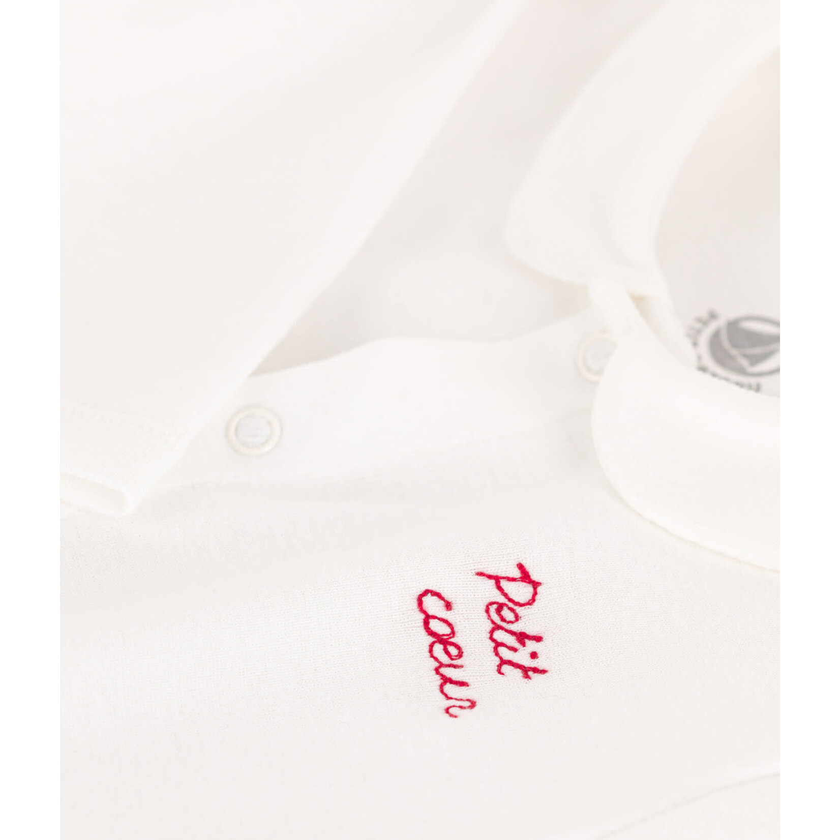 Petit Bateau Dors Bien Coton inscription Petit Coeur Blanc - Intemporel 1M