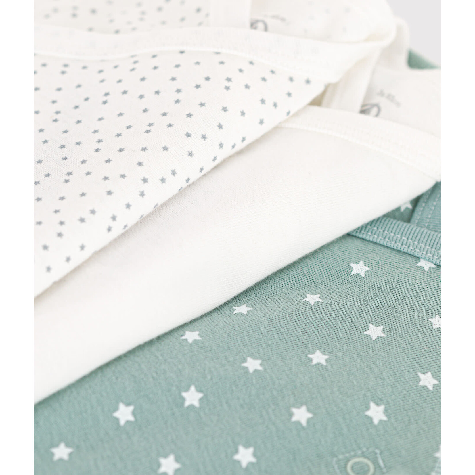 Petit Bateau Lot de 3 bodies manches longues coton