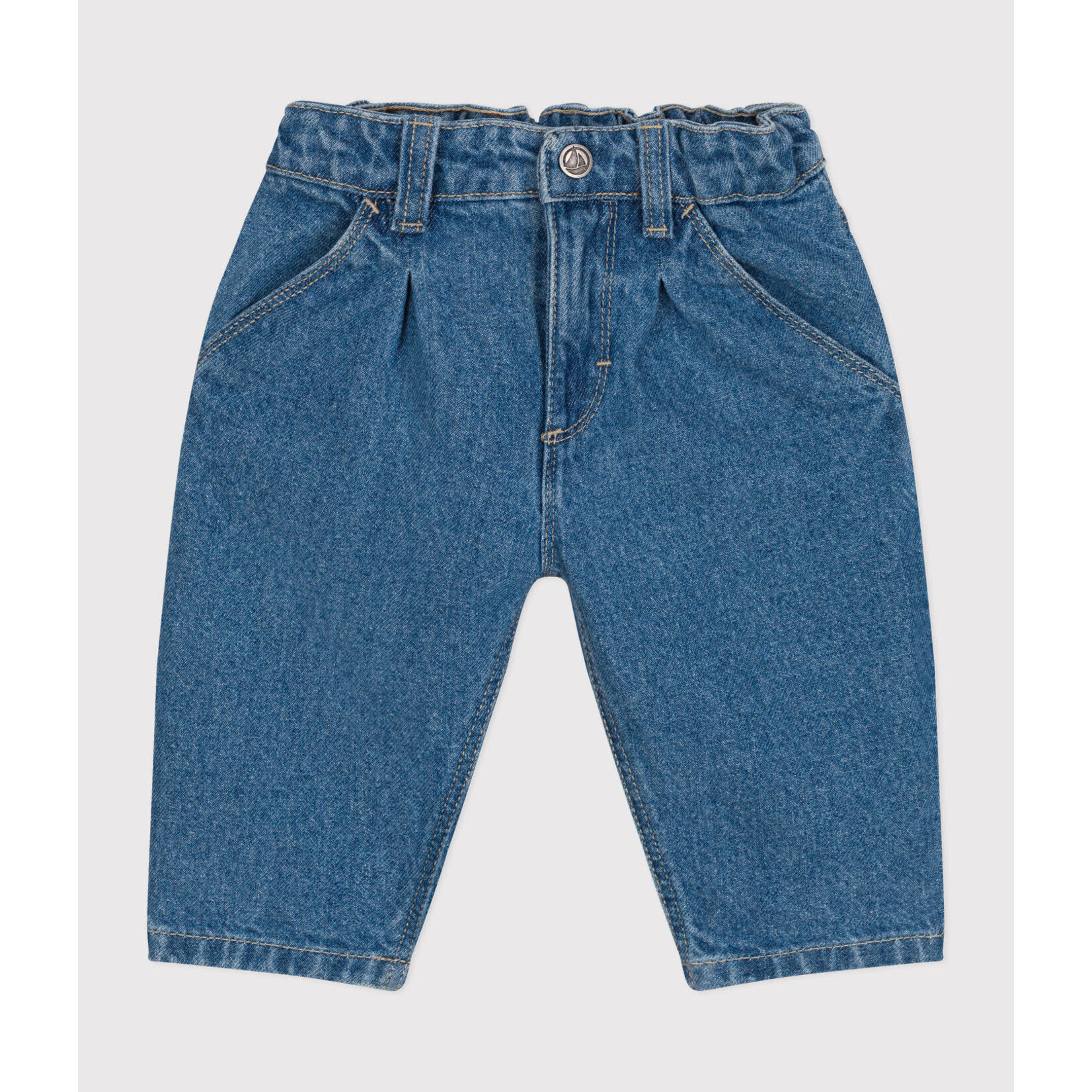 Petit Bateau Pantalon Bébé Jeans Denim Unisexe Bleu