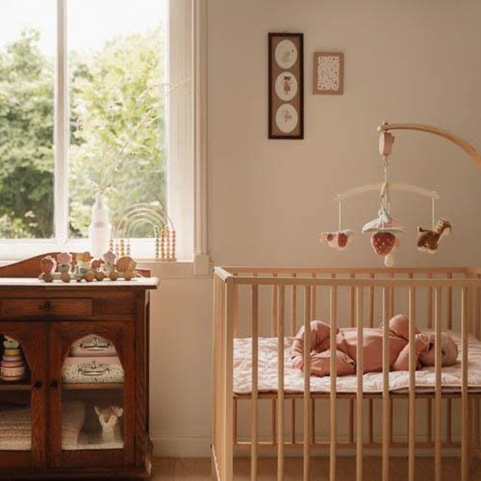 Little Dutch Mobile Musical en Bois - Rose Fairy Garden